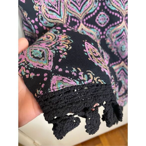 Altar'd State Black Size Medium Low Back Sleeveless Boho mini Dress size L NWT - Picture 5 of 12